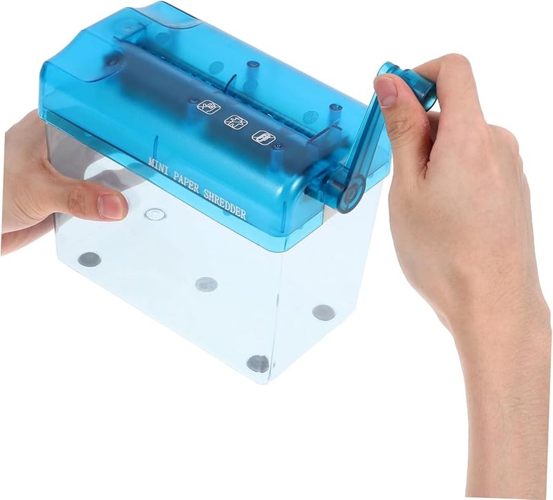 Portable Manual Paper Shredder Hand Crank Desktop For Home Office Lightweight - Image 3